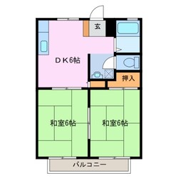 長太ノ浦駅 徒歩7分 2階の物件間取画像